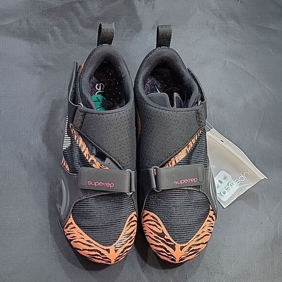 BRAND NEW CYCLING SHOES WOMEN'S  BLACK ORANGE TIGER SUPERREP CYCLE MESH UPPER - Picture 2 of 15